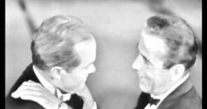 Humphrey Bogart and Bob Hope Cut Up: 1955 Oscars