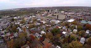 Downtown Lafayette, Indiana from Above (4K)