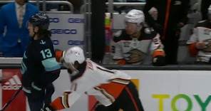 Trevor Zegras Cross-Checking And Holding Penalty Against Brandon Tanev