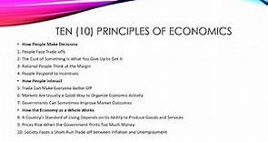 10 Principles of Economics