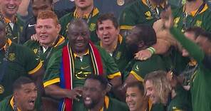 The moment Siya Kolisi lifted the Rugby World Cup for a second time and a fourth for South Africa