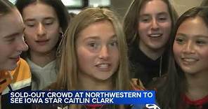 Fans pack Northwestern women's basketball game; Iowa star Caitlin Clark breaks Big 10 scoring record