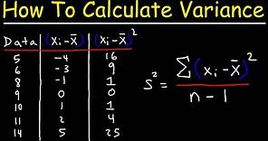 How To Calculate Variance