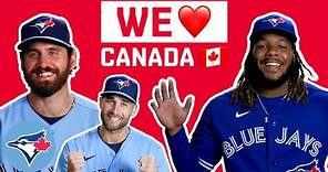 The Toronto Blue Jays tell you how much they love playing for Canada's Team!