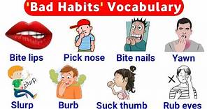 English Vocabulary : Bad Habits in English | vocabulary with sentence | listen and practice