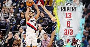 Rayan Rupert Highlights | Trail Blazers vs. Timberwolves | March 4