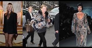 Kate Moss Shows Off Her Supermodel Style at Paris Fashion Week | Fashion Flash
