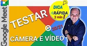 COMO TESTAR SEU VÍDEO E ÁUDIO NO GOOGLE MEET [2021] Google Meet Curso Grátis Google Meet Tutorial