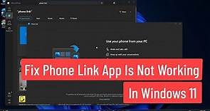Fix Phone Link App Is Not Working In Windows 11