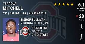 Teradja Mitchell 2018 Inside Linebacker Ohio State