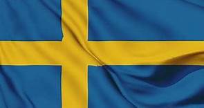 Sweden flag waving animation / 3-min loop / free 4k stock footage