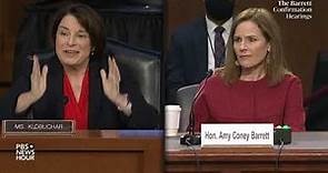 WATCH: Sen. Amy Klobuchar questions Supreme Court nominee Amy Coney Barrett