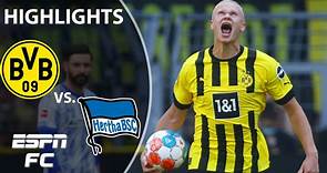 Haaland scores during final match for Dortmund in win vs. Hertha | Bundesliga Highlights | ESPN FC
