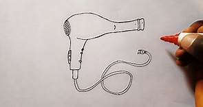 How to draw Hair Dryer step by step