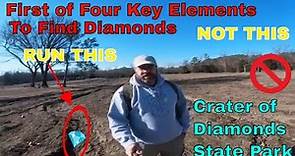 First of Four Tips to finding Diamonds at the Crater of Diamonds