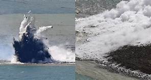 日本硫磺島外海火山噴發形成新島嶼 長約300公尺[影] | 國際 | 中央社 CNA