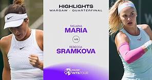 Tatjana Maria vs. Rebecca Sramkova | 2023 Warsaw Quarterfinal | WTA Match Highlights