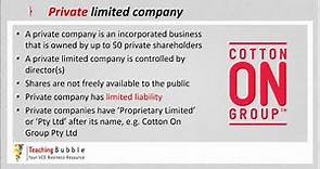 VCE Business Management - Companies