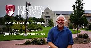 Meet the Faculty: John Kinzie, percussion