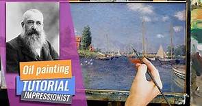 Painting Monet's Red Boats | Impressionist Painting Demo