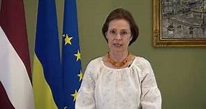 First Lady of Latvia Mrs Andra Levite supports Ukraine