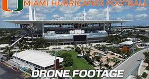 Miami Hurricanes Football Hard Rock Stadium | 4K Drone Footage | Miami Gardens, Florida