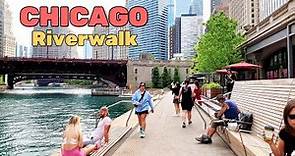 Chicago Riverwalk tour , Downtown Chicago Walking Tour 4K | Visit In The USA