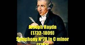 Joseph Haydn (1732-1809) : Symphony Nº78 in C minor (1782)/Somogyi