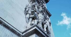 La Marseillaise Sculpture By Francois Rude On One Of The Pillars Of Arc De Triomphe In Paris, France