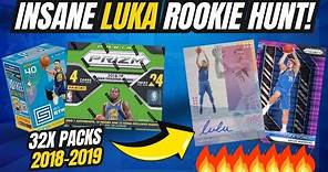 32 Packs to Find a Luka Doncic Rookie Card! Opening 2018/19 Panini Prizm & Status Basketball