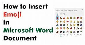 How to Insert Emoji | Emojis in Microsoft Word Document