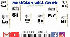 MY HEART WILL GO ON - Flauta Dulce - Partitura