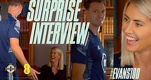 Jonny Evans gets surprise interview with wife Helen
