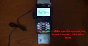 How to use credit card terminal to make payment