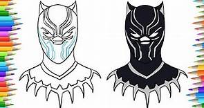 How to Draw Black Panther | Step by Step | Black Panther Mask Drawing Tutorial | For Beginners