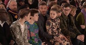 David, Romeo, Cruz, Harper Beckham and more at Victoria Beckham Fashion Show in London