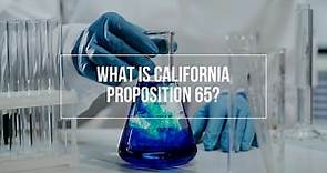 What is California Proposition 65?