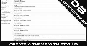 How to make a custom theme with stylus for userstyles (Basics)