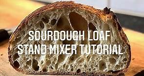 Sourdough Loaf OPEN CRUMB on a Stand Mixer