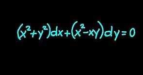 (x^2+y^2)dx+(x^2-xy)dy=0 | 100 ecuaciones diferenciales #31