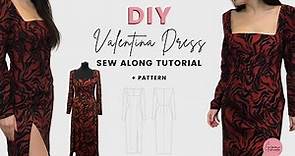 SQUARE NECK DRESS TUTORIAL + PATTERN | Valentina Dress | DIY