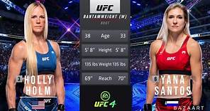 HOLLY HOLM VS YANA SANTOS FULL FIGHT UFC FIGHT NIGHT