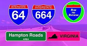 Hampton Roads, VA area (I-64, I-664)