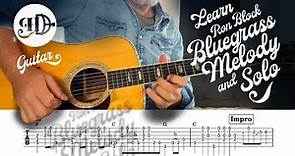 Learn a bluegrass Melody and solo from Ron Block - Guitar Tab