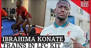 Ibrahima Konate's FIRST Training in New Liverpool Kit