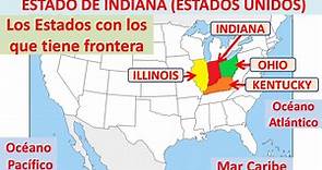 Mapa de Indiana Estados Unidos. Capital de Indiana. Donde esta Indiana. Indiana map