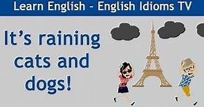 Learn / Teach English Idioms: It's raining cats and dogs!