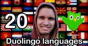 Polyglot Completes 20 Duolingo Languages in 5 years and Analyzes the Duolingo Courses