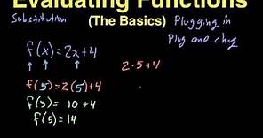 Evaluating Functions (basics)