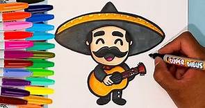 COMO DIBUJAR UN MARIACHI KAWAII | How to Draw a Mexican Mariachi